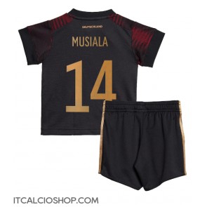 Germania Jamal Musiala #14 Seconda Maglia Bambino Mondiali 2022 Manica Corta (+ Pantaloni corti)